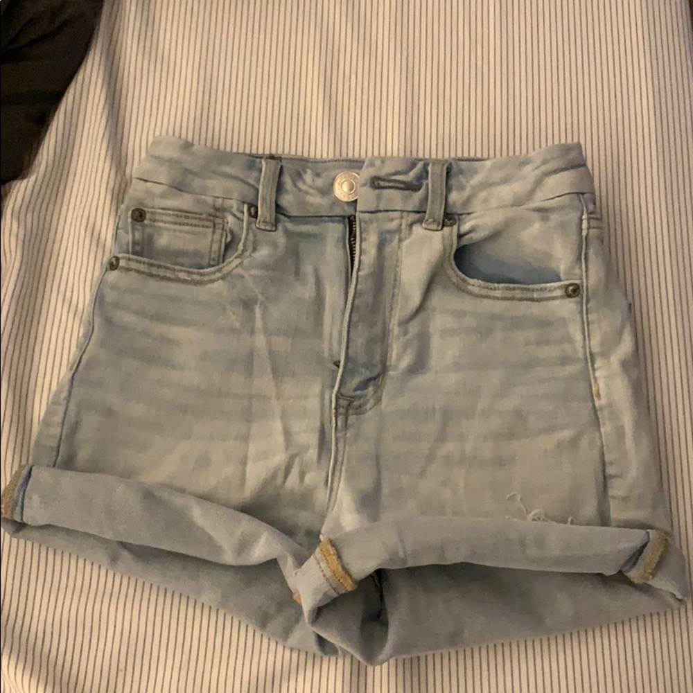 American Eagle Curvy Hi Rise Shortie shorts